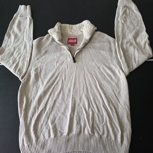 Coleman Beige Quarter-Zip Sweater
